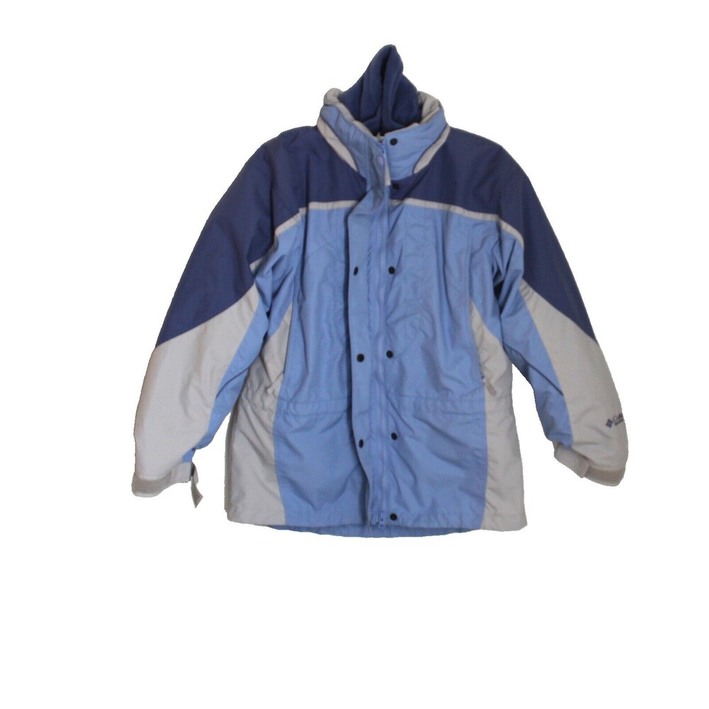 Columbia Ski Jacket Removable Fleece Lining Blue & Grey Women's Size S